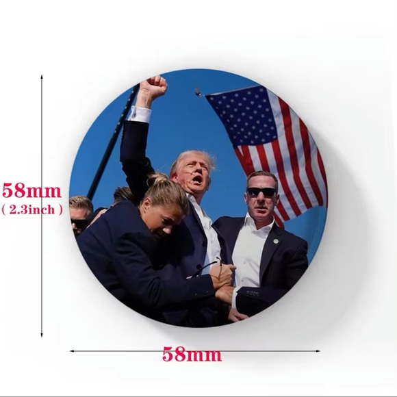 Trump brooch assassination batch hero MAGA 2024 Patriotic jewelry - Picture 3 of 5
